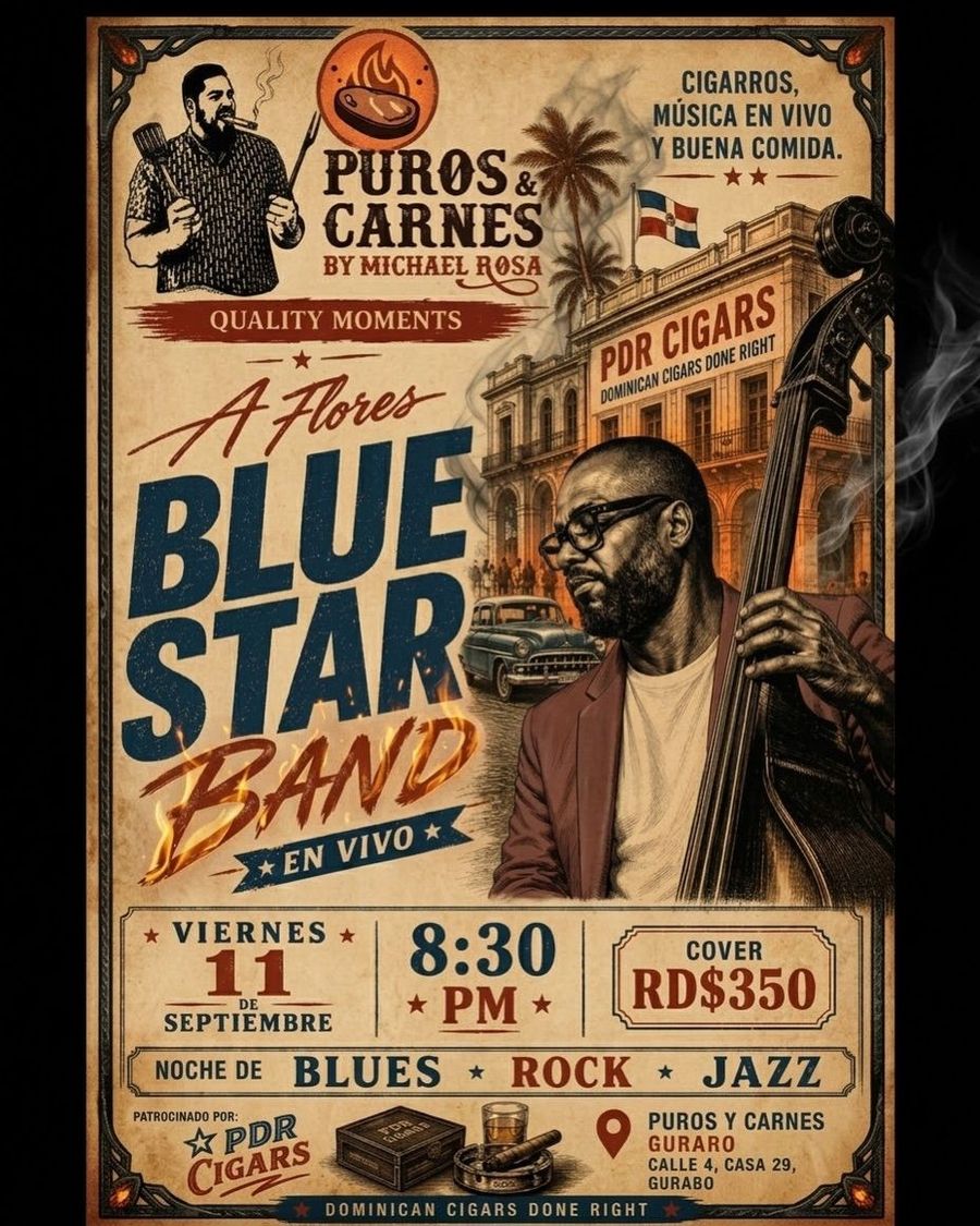 A Flores Blue Star Band en Vivo en Puros & Carnes